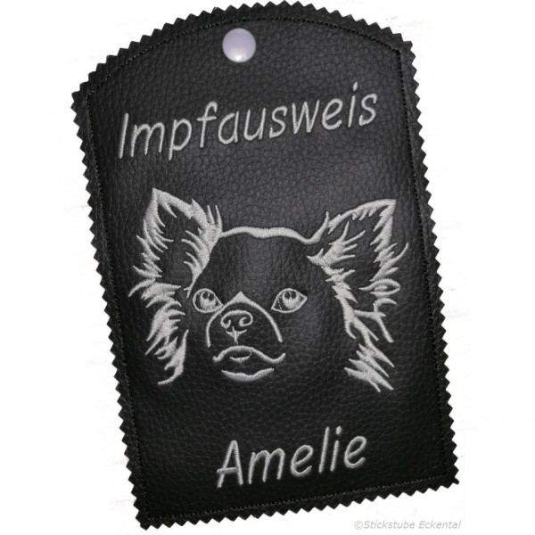 Impfausweishülle Chihuahua schwarz